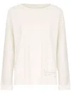 Maison Margiela Milky White Cotton Sweatshirt