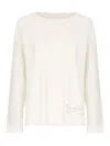 Maison Margiela Milky White Cotton Sweatshirt
