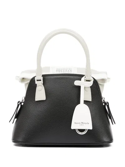Maison Margiela Mini 5ac Classique Leather Tote Bag In Black
