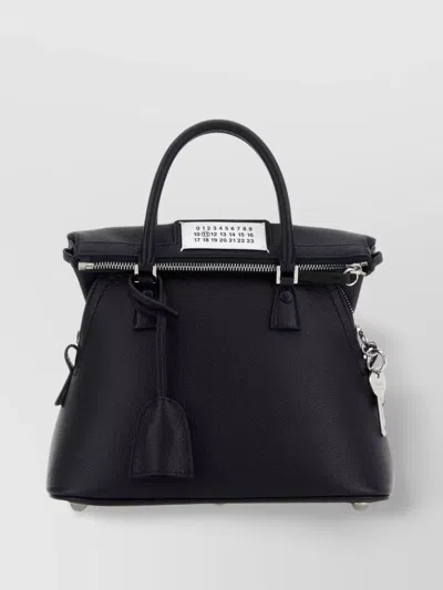 Maison Margiela Mini 5ac Handbag Key Charm In Black