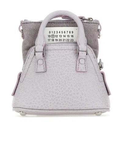 Maison Margiela Mini 5ac Leather Tote Bag In Purple