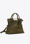 Maison Margiela Mini 5ac Loved To Death Calf Leather Top Handle Bag In Green