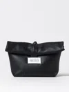 Maison Margiela Rectangular Leather Clutch Loop Handle In 黑色