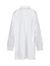 Maison Margiela Mini Chemisier Dress In Bianco