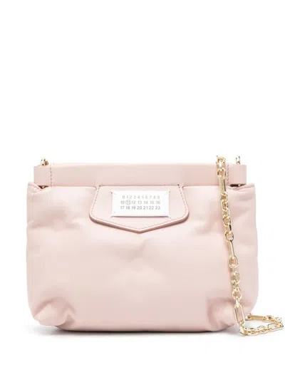 Maison Margiela Woman Glam Slam Woman Beige Shoulder Bags In Pink