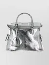 Maison Margiela Mini Handbag With Structured Top Handle In Silver