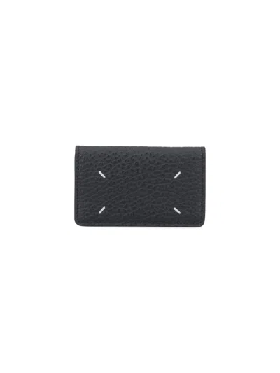 Maison Margiela Mini Leather Wallet - 6.5 Cm X 11 Cm X 2.5 Cm In Black