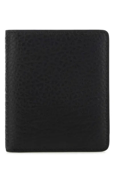 Maison Margiela Mini Leather Wallet, 9 X 10.5 X 2 Cm In Black