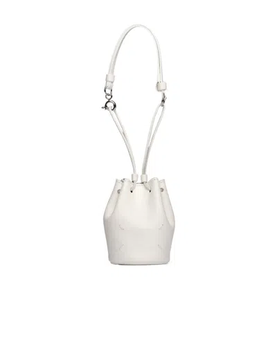 Maison Margiela Mini Logo Shoulder Bag In White