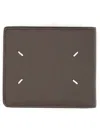 Maison Margiela Bi-fold Four Stitches Wallet In Brown
