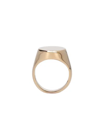 Maison Margiela Mini Pendant Necklace With Engraved Detail In Gold