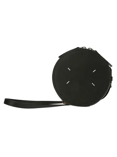 Maison Margiela Mini Round Bag In Black