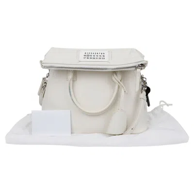 Maison Margiela Mini Tote Shoulder Bag In White