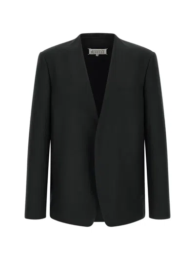 Maison Margiela Tailored Blazer Single Breasted Long Sleeves Notch Neckline In Black