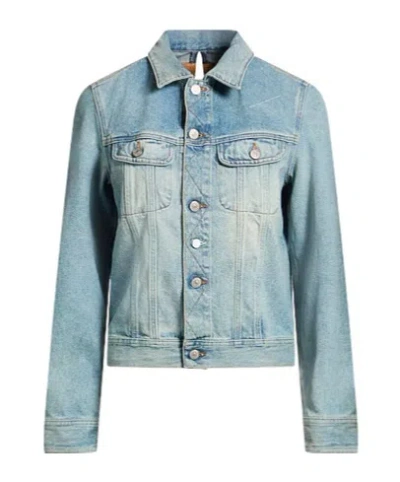 Maison Margiela Minimal Denim Jacket In Blue