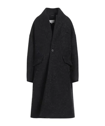 Maison Margiela Minimal Singlebreasted Coat In Black