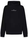 Maison Margiela Minimalist Black Hoodie With Upside-down Logo In Black