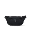 Maison Margiela Minimalist Black Waist Bag With Adjustable Strap In Black