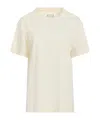 Maison Margiela Woman T-shirt Ivory Size M Cotton In Neutral