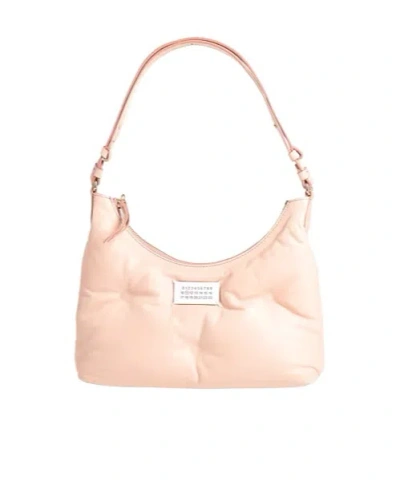 Maison Margiela Minimalist Genuine Leather Underarm Bag In Nude