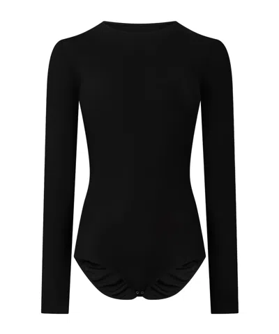 Maison Margiela Minimalist Longsleeve Bodysuit In Red