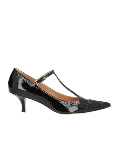 Maison Margiela Minimalist Patentleather Pointedtoe High Heels In Black