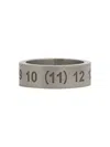 Maison Margiela Minimalist Silver Band Ring In Gray