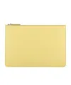 Maison Margiela Minimalist Solid Cowhide Wallet In Yellow