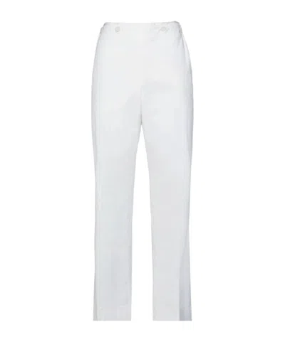 Maison Margiela Minimalist Solid Flared Pants In White