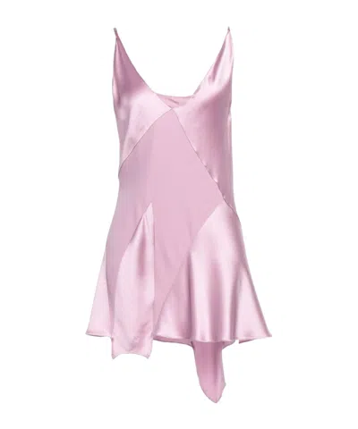 Maison Margiela Minimalist Solid-color Sleeveless Dress In Pink