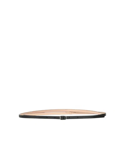 Maison Margiela Minimalist Thin Belt In Black