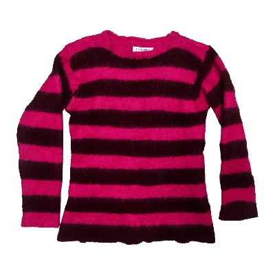 Pre-owned Maison Margiela 'miss Deanna' Striped Mohair Knit In Pink