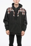 Maison Margiela Mm0 Cotton And Wool Sweatshirt With Checked Details In Black