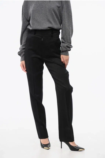 Maison Margiela Mm0 High Waist Wool Pants