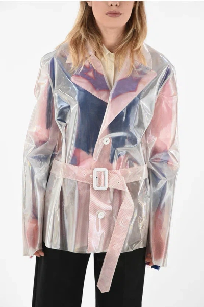 Maison Margiela Belted Single-breasted Jacket In White