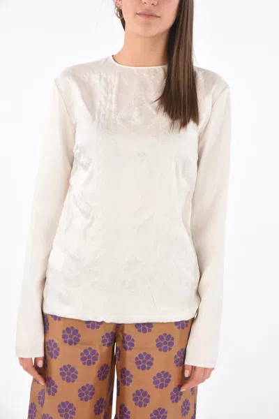 Maison Margiela Mm0 Top With Embossed Pattern In White