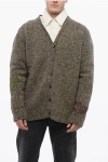 Maison Margiela Mm1 Alpaca And Wool Cardigan With V Neck In Neutral