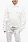Maison Margiela Mm1 Denim Jacket With Utility Breast-pockets In White