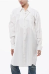 Maison Margiela Mm1 Oversized Shirt Dress With Visible Stitching