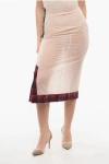 Maison Margiela Pendleton-check-hem Sheer Skirt