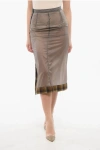 Maison Margiela X Pendleton Checked-trim Semi-sheer Skirt