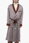 Maison Margiela Mm1 Polka Dot Long Cardigan With Belt In Multi