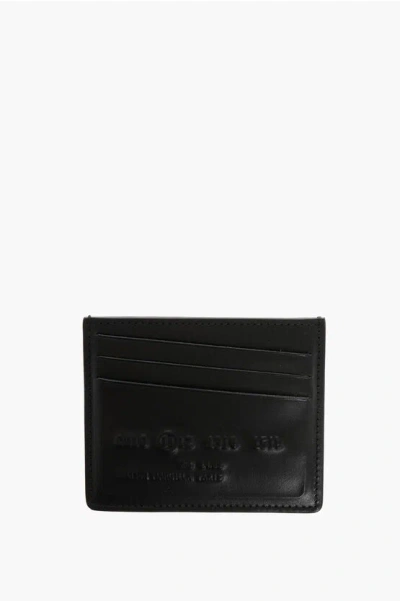 Maison Margiela Mm11 Leather Card Holder With Embossed Detail
