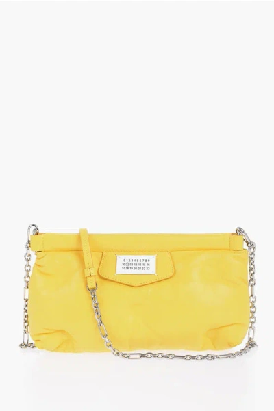 Maison Margiela Mm11 Leather Quilted Clutch With Removable Shoulder Straps