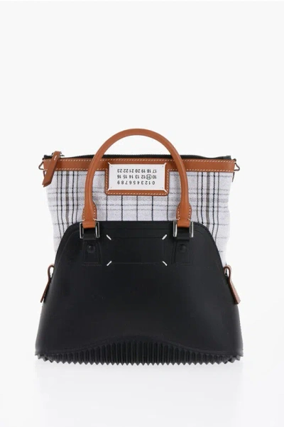 Maison Margiela Mm11 Rubber 5ac Handbag With Leather Trims In Black