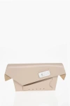 Maison Margiela Mm11 Saffiano Leather Snatched Clutch With Clip Closure