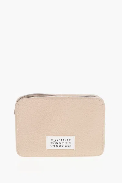 Maison Margiela Mm11 Textured Leather 5a Crossbody Bag With Canvas Detail