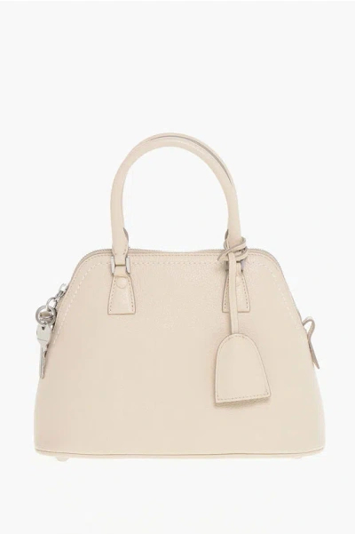 Maison Margiela Mm11 Textured Leather 5ac Bag With Canvas Detail