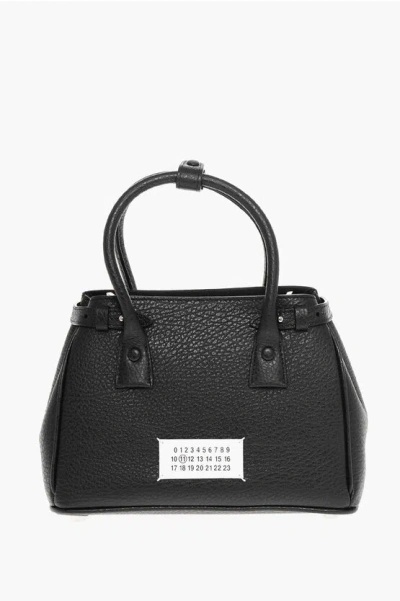 Maison Margiela Mm11 Textured Leather 5ac Bag With Canvas Detail