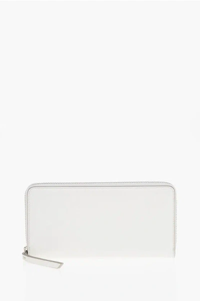 Maison Margiela Mm11 Textured Leather Wallet With Zipped Closure
